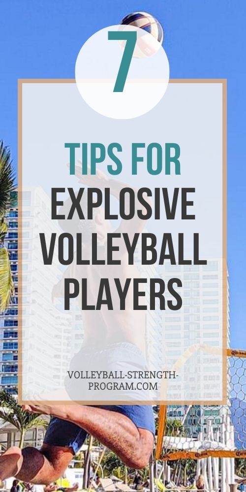 To develop explosive volleyball power, olympic lifts and powerlifting techniques shouldn't be the main focus for volleyball players. There are many other explosive power methods for volleyball players. Use my tips to train explosively by using only your body weight. Plyometric jumps and fast feet movements are great drills for volleyball players. Volleyball weight training combined with explosive movements is the most efficient way to increase power for volleyball