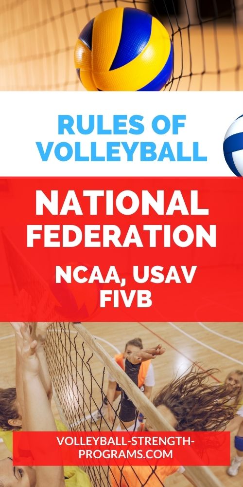 Volleyball rules and differences among various organizations. Did you know not all volleyball organizations play by the same rules? High school rules are not the same as NCAA and club volleyball. Even though volleyball players are the same age, they might not be playing by the same rules. If you play high school, then you need to know the high school rules for you state.