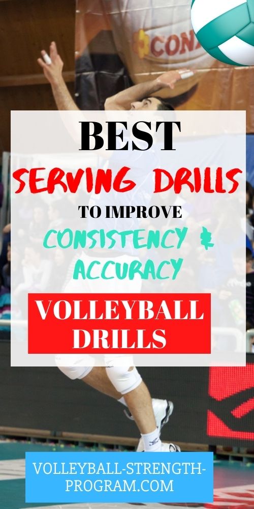 Volleyball serving drills for improving the accuracy and consistency of serving a volleyball. Volleyball serving drills are a great time to have player focus on correct technique. Proper mechanics dictate the result of the serve. The more consistent the technique, the more consistent the serve will be.